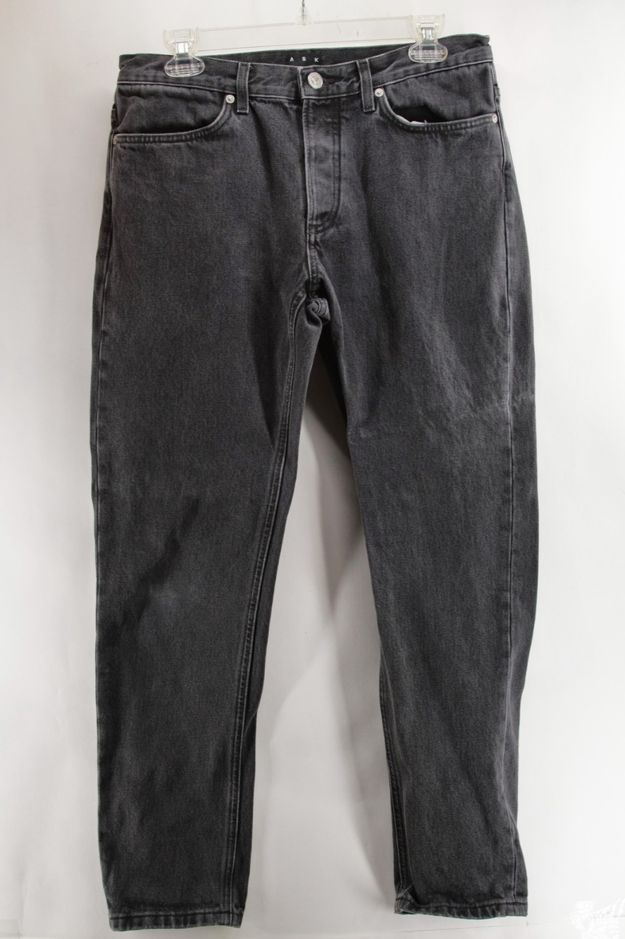 ASKET Men's 33x30 The Black Jeans Mid-Rise Slim Fit Denim Made in Italy
